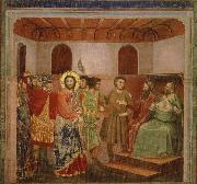 GIOTTO di Bondone jesus infor oversteprasten kajafas oil painting picture wholesale